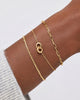 10K Solid Gold Links Circle Charm Bracelet For Women Ana Luisa Duo Links Bracelet