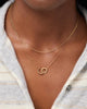 10K Solid Gold Links Circle Pendant Necklaces For Women Ana Luisa Duo Links Necklace