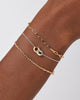 10K Solid White Gold Links Circle Charm Bracelet For Women Ana Luisa Duo Links Bracelet