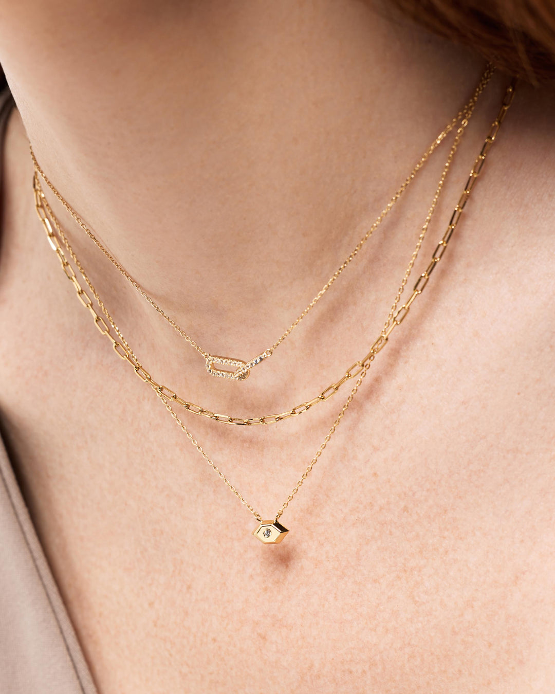 Gold Pendant Necklace - Walker Pendant