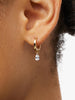 Earring Charms - Floating Stone Charm Huggies