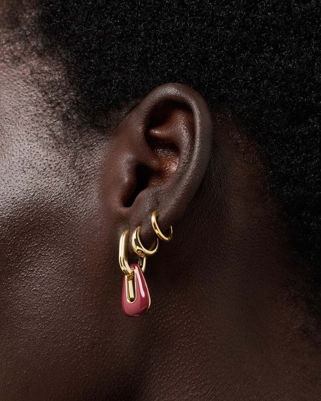 Drop Earrings - Mod Red