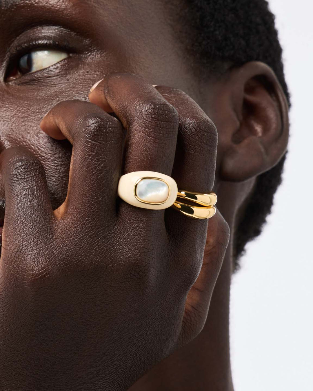 Statement Ring - Lennon Mother of Pearl