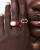 Statement Ring - Lennon Red Mother of Pearl