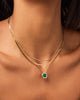 Gold Pendant - Clara Pendant Green Onyx