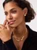 14K Gold Plated Open C Shape Square Huggie Hoops Earrings For Women Ana Luisa Aubrey Mini