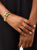 14K Gold Plated Open C Shape Statement Bangle Cuff Bracelets For Women Ana Luisa Talia