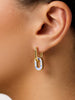 Ana Luisa Jewelry Earrings Drop Earrings Double Hoop Earrings Ash Double Marble Blue Gold