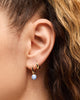 Gold Drop Earrings - Lainey Marble Blue