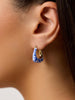 Ana Luisa Jewelry Earrings Hoop Earrings Statement Earrings Dakota Marble Blue Gold