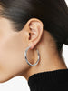 Silver Hoop Earrings - Tia Medium Silver