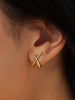 Ana Luisa Jewelry Earrings Medium Hoops Gold Stud Earrings Sloane Gold