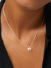 Silver Initial Necklace - Letter Necklace