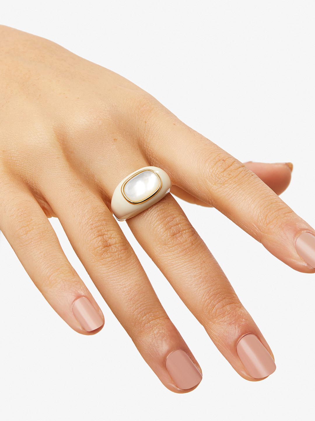 Statement Ring - Lennon Mother of Pearl