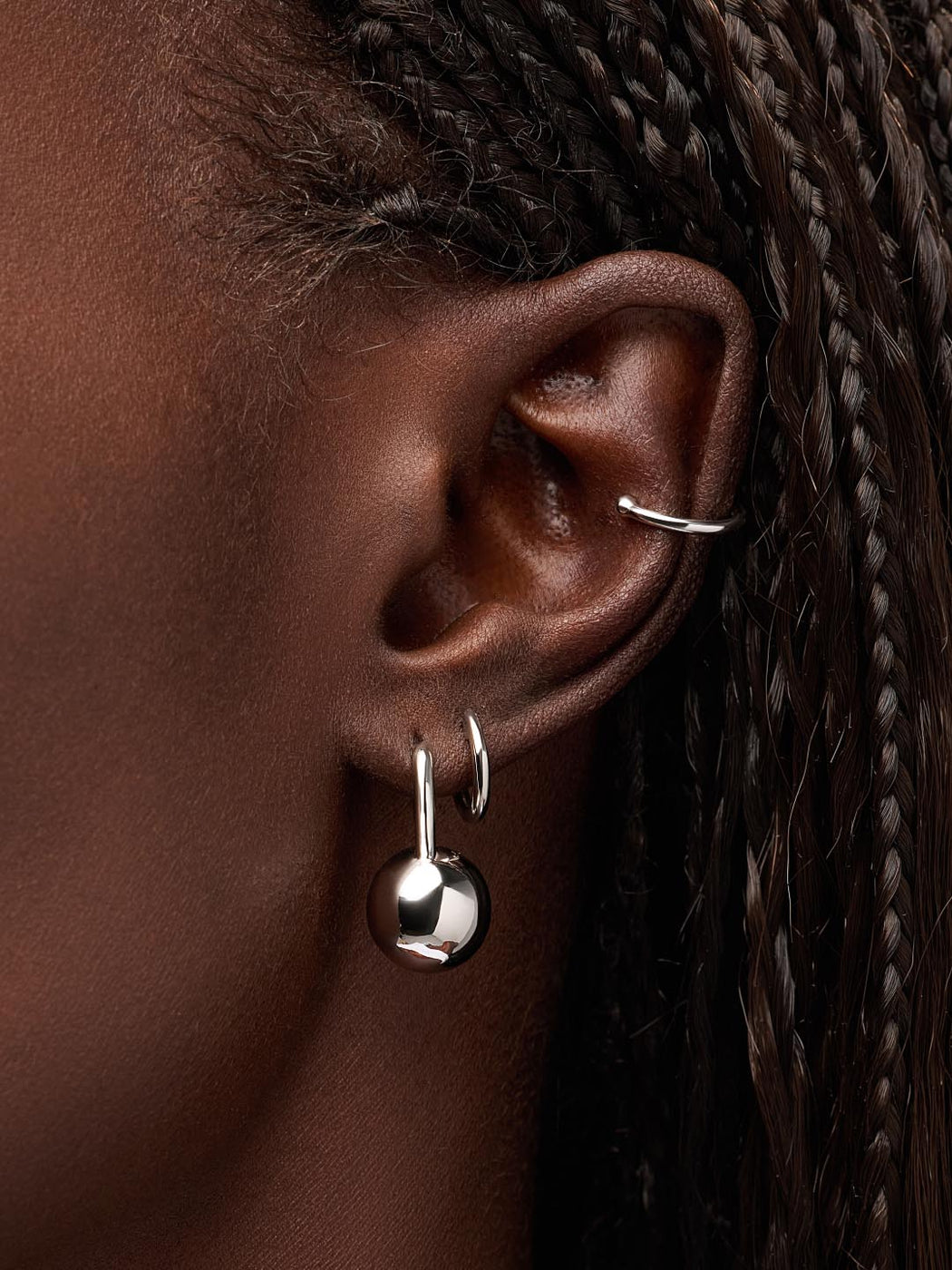 Statement Earrings - Perry Silver