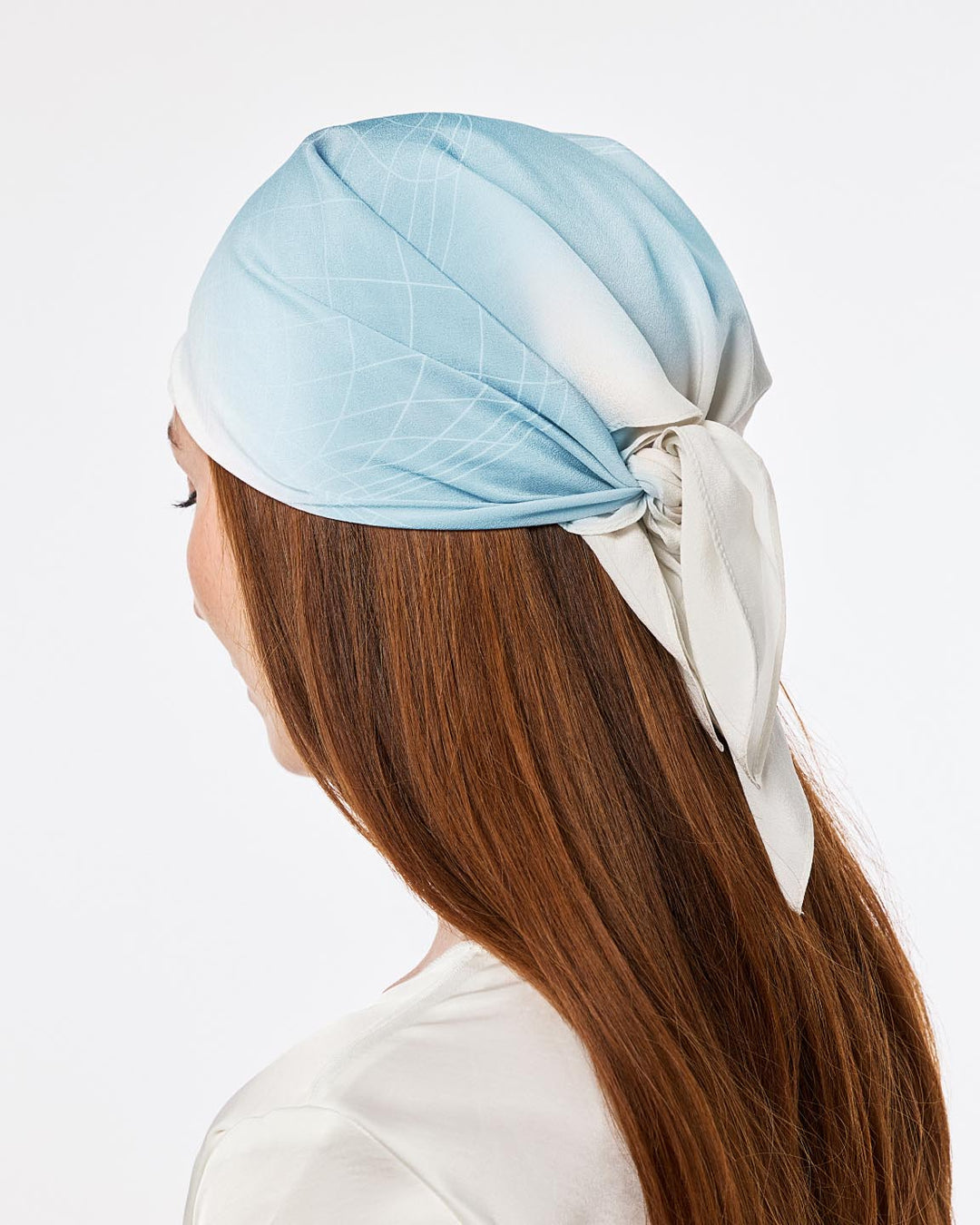 Blue Silk Scarf - Flora Silk Scarf