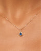Solid Gold Amethyst Blue Sapphire Blue Topaz Yellow Citrine Semi Precious Stones Birthstones Pendants Necklace Charms For Women Ana Luisa Teardrop Charm Blue Sapphire