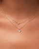 Solid Yellow Gold - Trillion Diamond Charm Necklace