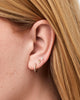 Solid Yellow Gold - Diamond Pear Flatback Studs