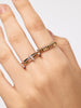 Solid Yellow Gold - Two Tone Diamond Link Ring