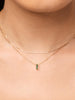 Solid Yellow Gold - Emerald Zeno Charm