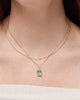 Solid Yellow Gold - Green Sapphire Spritz Charm