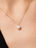 Solid Gold Pearl Spring Ring Clasp Pendant Necklaces For Women Ana Luisa Gold Round Pearl Necklace