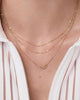 Solid Yellow Gold - Sparkle Link Chain Necklace