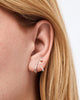 Solid White Gold - Diamond Aurora Huggie Studs