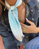 Blue Silk Scarf - Flora Silk Scarf