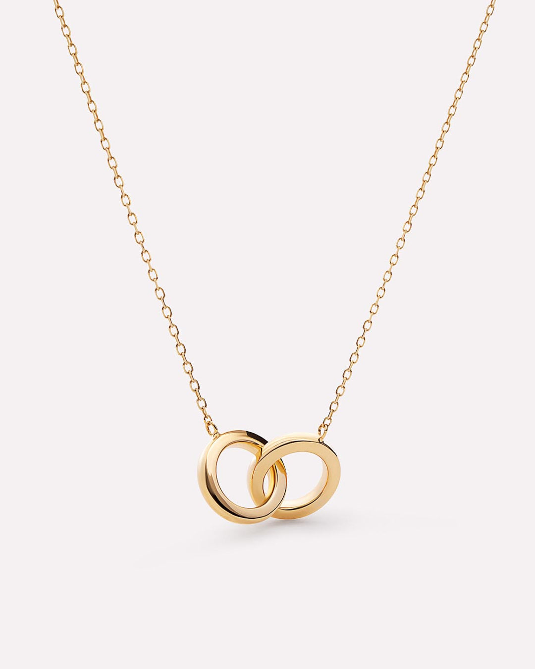 10K Solid Gold Links Circle Pendant Necklaces For Women Ana Luisa Duo Links Necklace