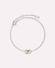10K Solid White Gold Links Circle Charm Bracelet For Women Ana Luisa Duo Links Bracelet