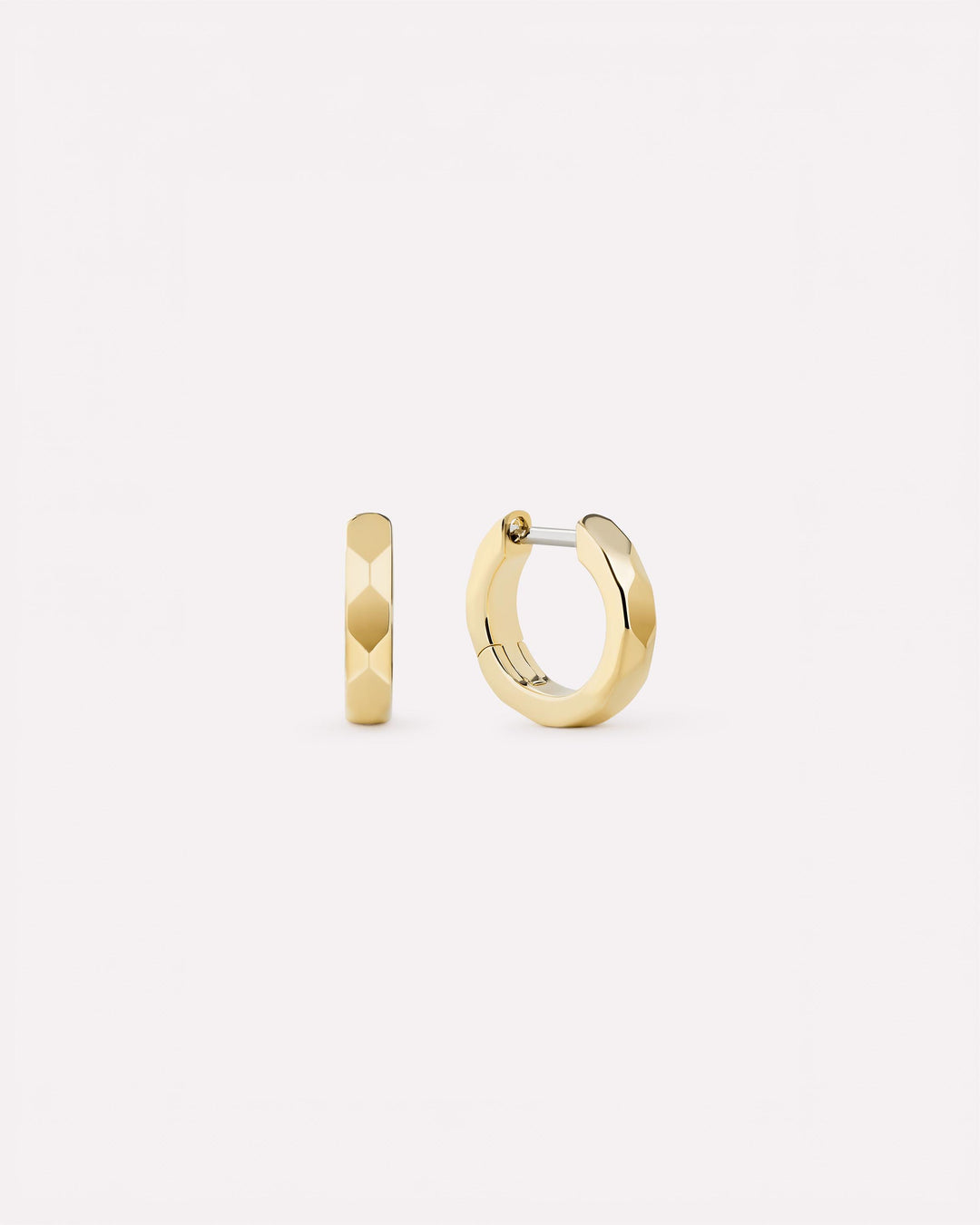 Gold Hoop Earrings - Walker Huggie Hoops