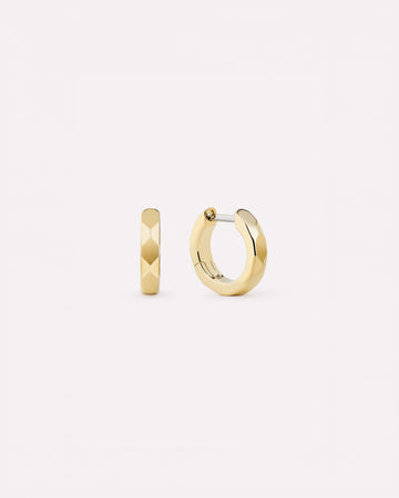 Gold Hoop Earrings - Walker Huggie Hoops