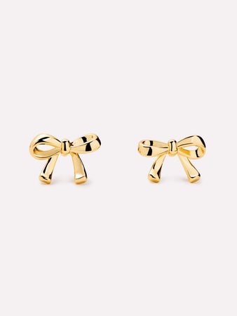 14K Gold Plated Co Creation Influencer Stud Earrings For Women Ana Luisa Bow Earrings Tracy Earrings