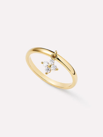 14K Gold Plated Cubic Zirconia Charm Rings Star Celestial Goodluck Band Rings For Women Ana Luisa Jadyn