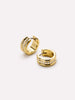 14K Gold Plated Cubic Zirconia Classic Huggie Hoops Earrings For Women Ana Luisa Asher Triple