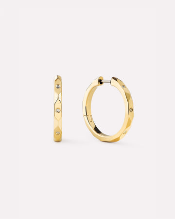 Gold Hoop Earrings - Walker Hoops