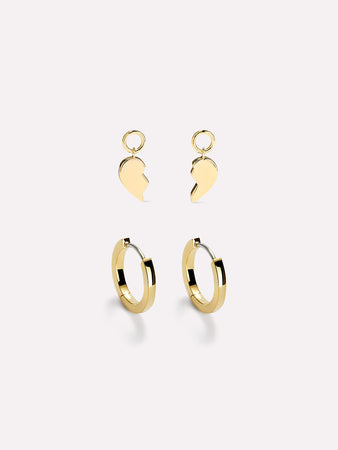 Earring Charms - Best Friend Charm Huggies