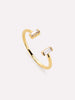 14K Gold Plated Cubic Zirconia Sterling Silver Stone Rings For Women Ana Luisa Zola