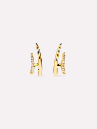 Gold Stud Earrings - Solene