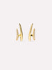 14K Gold Plated Cubic Zirconia Stone Statement Stud Earrings For Women Ana Luisa Solene