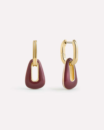 Drop Earrings - Mod Red