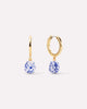 Drop Earrings - Lainey Medium Marble Blue