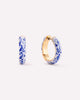 Hoop Earrings - Giulia Medium Marble Blue