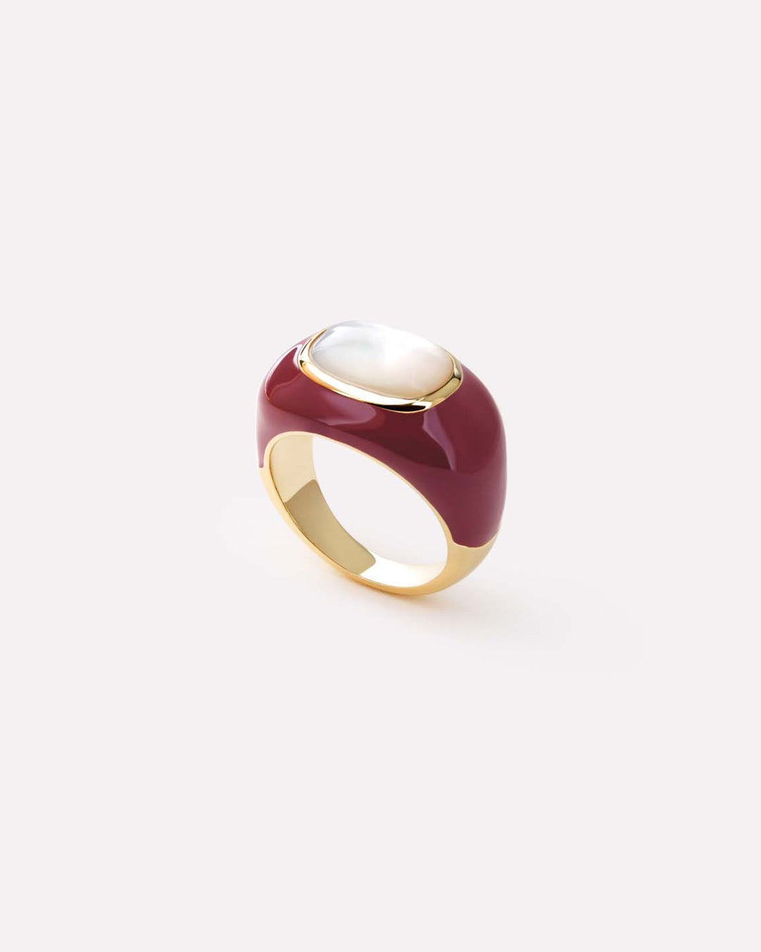 Statement Ring - Lennon Red Mother of Pearl