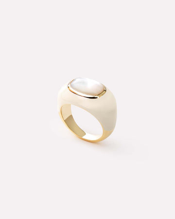 Statement Ring - Lennon Mother of Pearl
