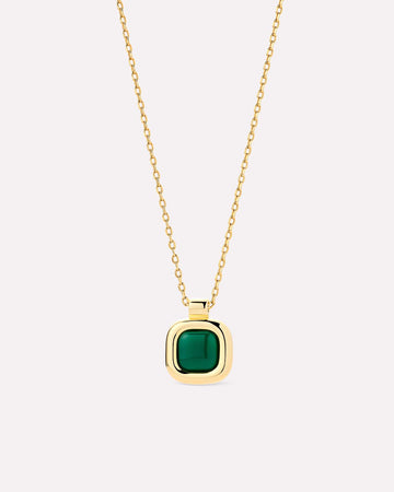 Gold Pendant - Clara Pendant Green Onyx