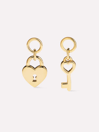 Earring Charms - Lock and Key Charms