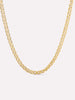 14K Gold Plated Lobster Clasp Statement Flat Mariner Chain Necklaces For Women Ana Luisa Morgan Wide